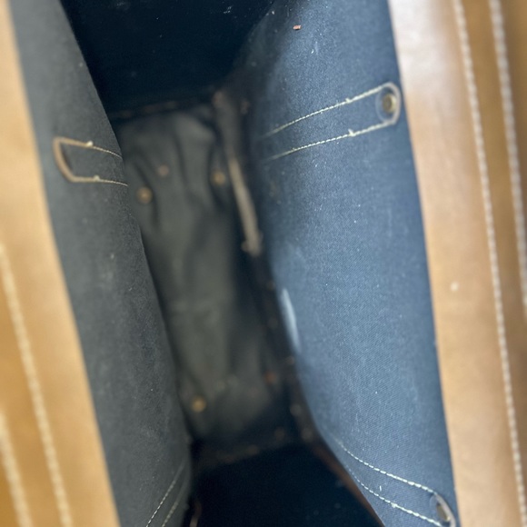 Vintage brown large leather feel briefcase… - Picture 8 of 9